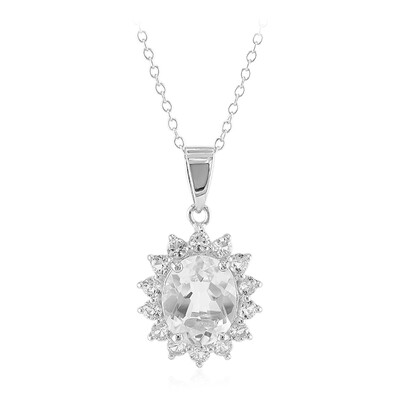 Collana in argento con Topazio Bianco
