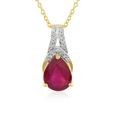 Collana in argento con Rubino del Madagascar