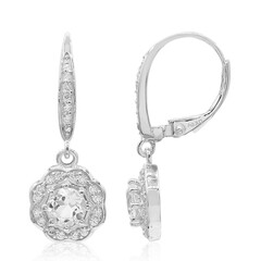 Orecchini in argento con Topazio Bianco