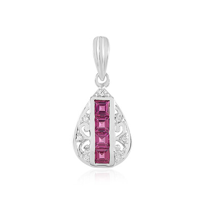 Ciondolo in argento con Rodolite