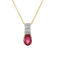 Collana in argento con Rubino del Madagascar