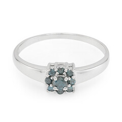 Anello placcato in platino con Diamante Fancy