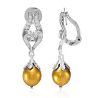 Orecchini con chiusura a clip in argento con Perla di Acqua Dolce