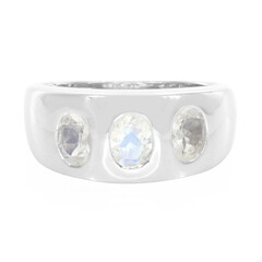 Anello in argento con Pietra di Luna Arcobaleno