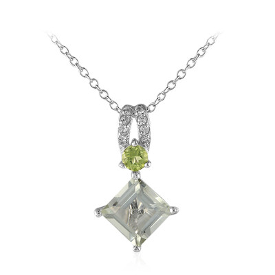 Collana in argento con Ametista Verde