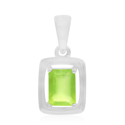 Ciondolo in argento con Opale Verde Brasiliano