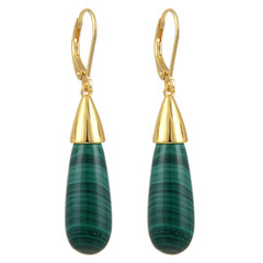Orecchini in argento con Malachite