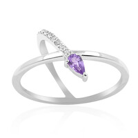 Anello in argento con Zaffiro Ceylon Porpora (non riscaldato)