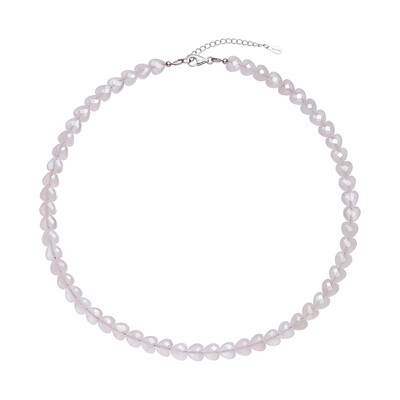 Collana in argento con Quarzo Rosa