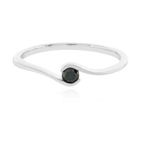 Anello in argento con Diamante Blu I3