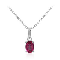 Collana in argento con Topazio Mistico Rosa Acceso