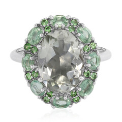 Anello in argento con Ametista Verde