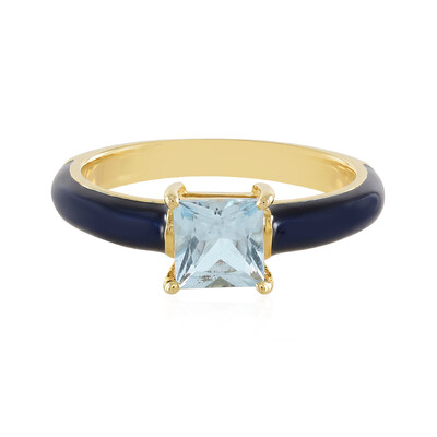 Anello in argento con Topazio Blu Cielo