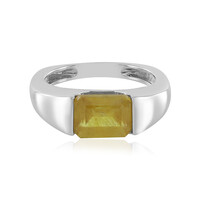Anello in argento con Zaffiro Giallo del Madagascar