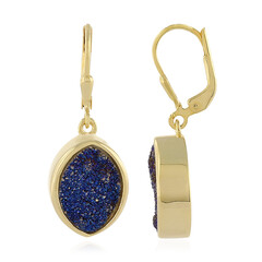 Orecchini in argento con Agata Glitter Blu Cobalto