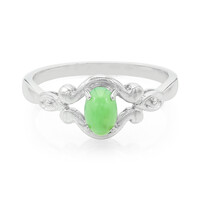 Anello in argento con Crisoprasio Imperiale