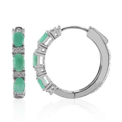 Orecchini in argento con Smeraldo Brasiliano