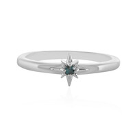 Anello in argento con Diamante Blu I3