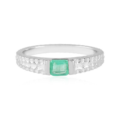 Anello in argento con Smeraldo Russo