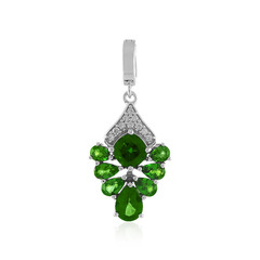 Ciondolo in argento con Diopside Russo