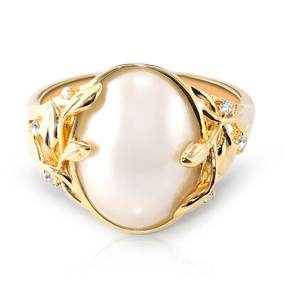 Anello in argento con Perla Mabe