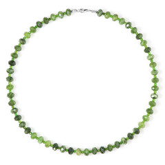 Collana in argento con Quarzo Verde Foresta