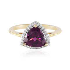 Anello in oro con Granato Magenta