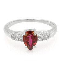 Anello in argento con Topazio Ciliegia