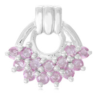 Ciondolo in argento con Zaffiro Rosa
