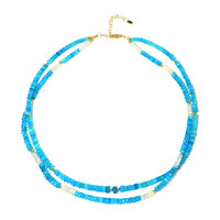 Collana in argento con Opale Blu dell'Etiopia (Riya)