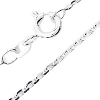Catena forzatina diamantata in argento 925 - 45 cm - 2,4 g