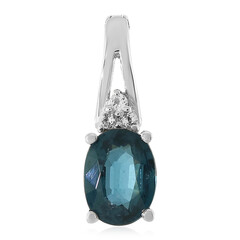 Ciondolo in argento con Cianite Blu Foglia di Tè