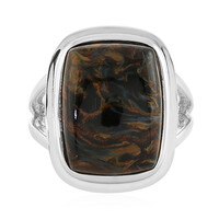 Anello in argento con Pietersite Dorata