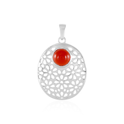 Ciondolo in argento con Onice Rossa