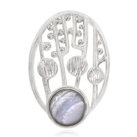 Ciondolo in argento con Agata Blue Lace
