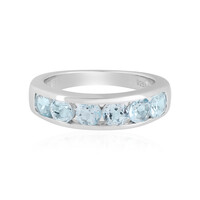 Anello in argento con Topazio Blu Cielo