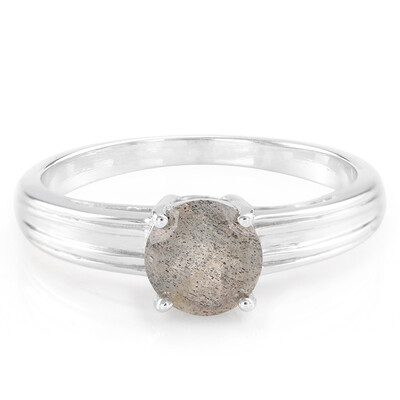 Anello da uomo in argento con Spectrolite