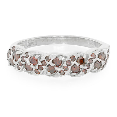 Anello placcato in platino con Diamante Fancy