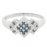 Anello placcato in platino con Diamante Fancy