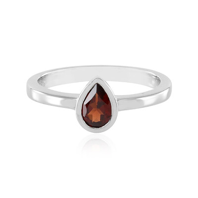 Anello in argento con Granato Mozambico