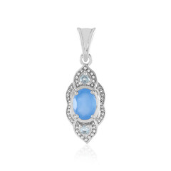 Ciondolo in argento con Calcedonio Blu