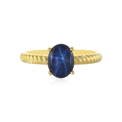 Anello in argento con Zaffiro Stellato Blu