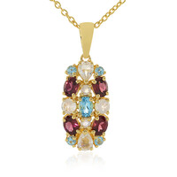 Collana in argento con Topazio Blu Svizzero