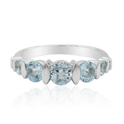 Anello in argento con Topazio Blu Cielo