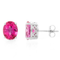 Orecchini in argento con Topazio Rosa
