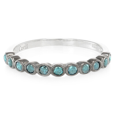 Anello placcato in platino con Diamante Fancy