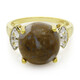 Anello placcato in oro con Quarzo Dinosauro