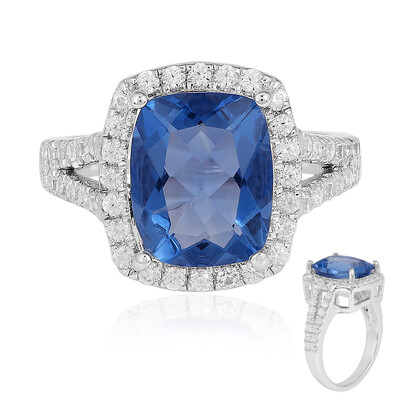Anello in argento con Fluorite Cangiante