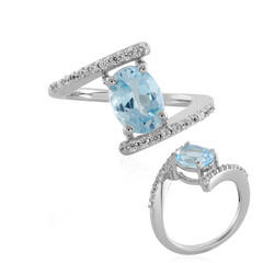 Anello in argento con Topazio Blu Cielo