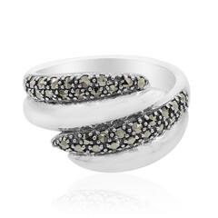 Anello in argento con Marcassite